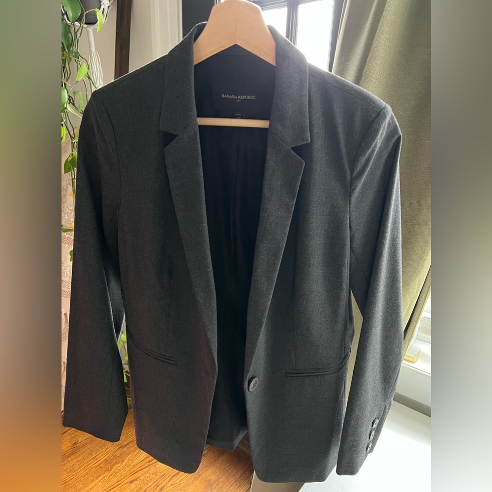 Charcoal Banana Republic Blazer